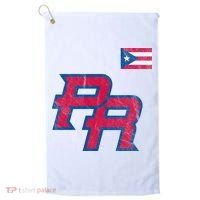 Puerto Rico Baseball Flag Pride Boricua Puerto Rico Golf Towel thumb 0