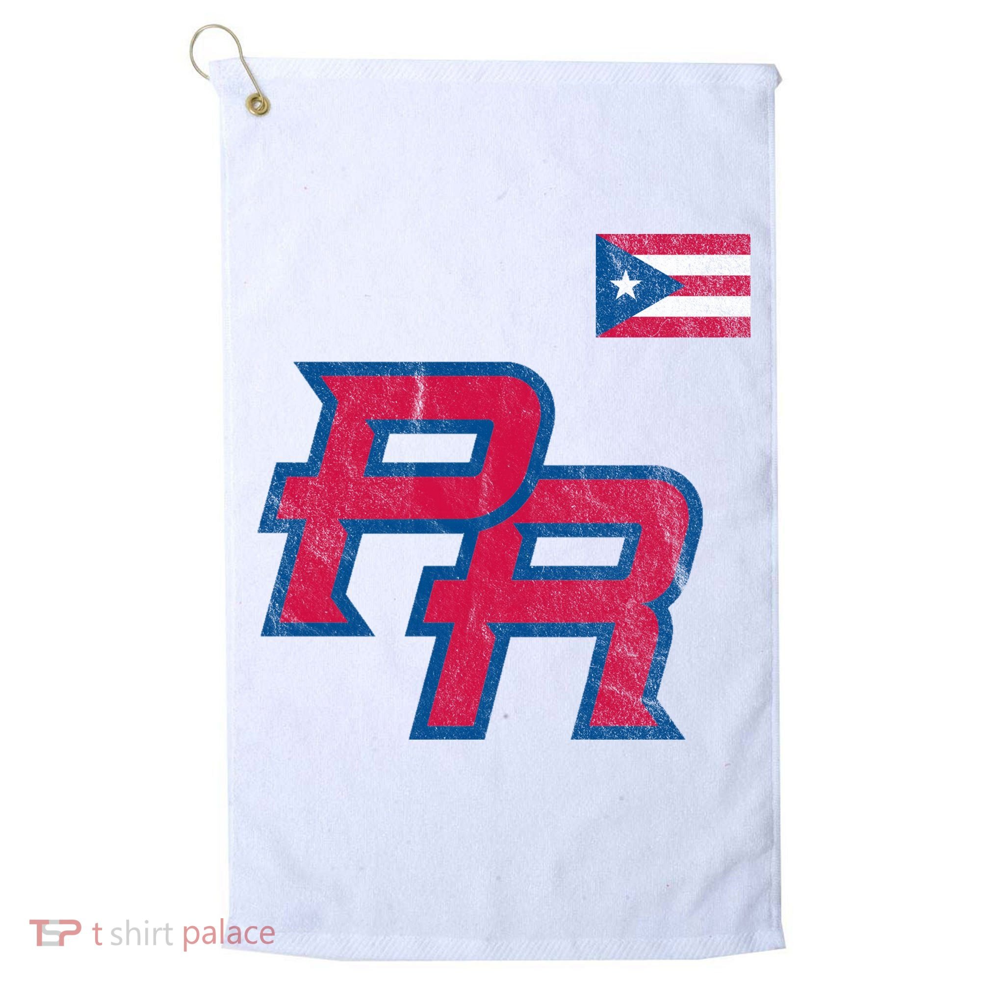 Puerto Rico Baseball Flag Pride Boricua Puerto Rico Golf Towel