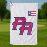 Puerto Rico Baseball Flag Pride Boricua Puerto Rico Golf Towel thumb 1