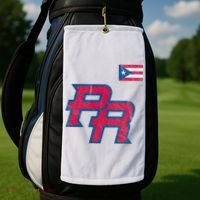 Puerto Rico Baseball Flag Pride Boricua Puerto Rico Golf Towel thumb 2