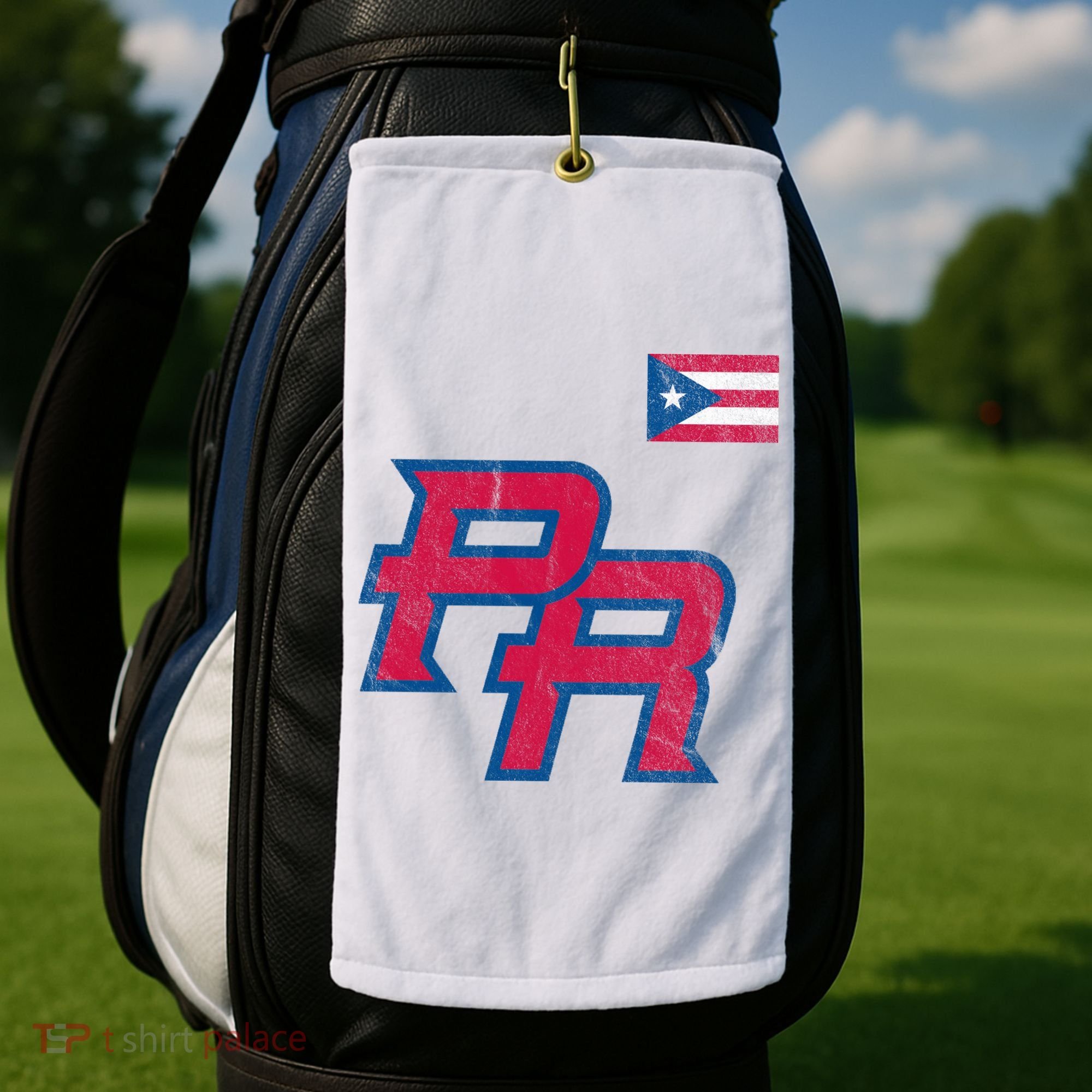 Puerto Rico Baseball Flag Pride Boricua Puerto Rico Golf Towel
