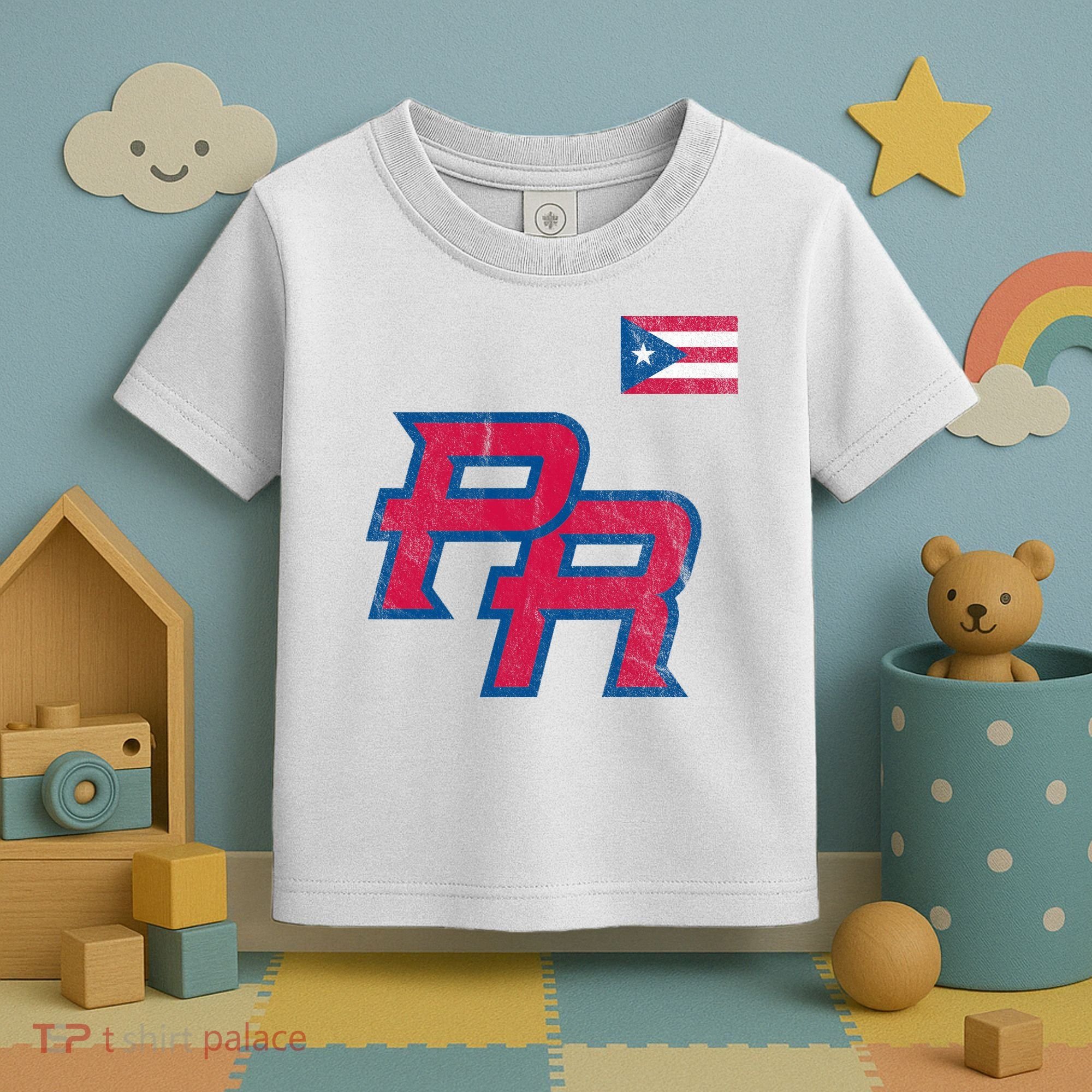 Puerto Rico Baseball Flag Pride Boricua Puerto Rico Toddler T-Shirt