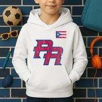 Puerto Rico Baseball Flag Pride Boricua Puerto Rico Kids Hoodie thumb 2