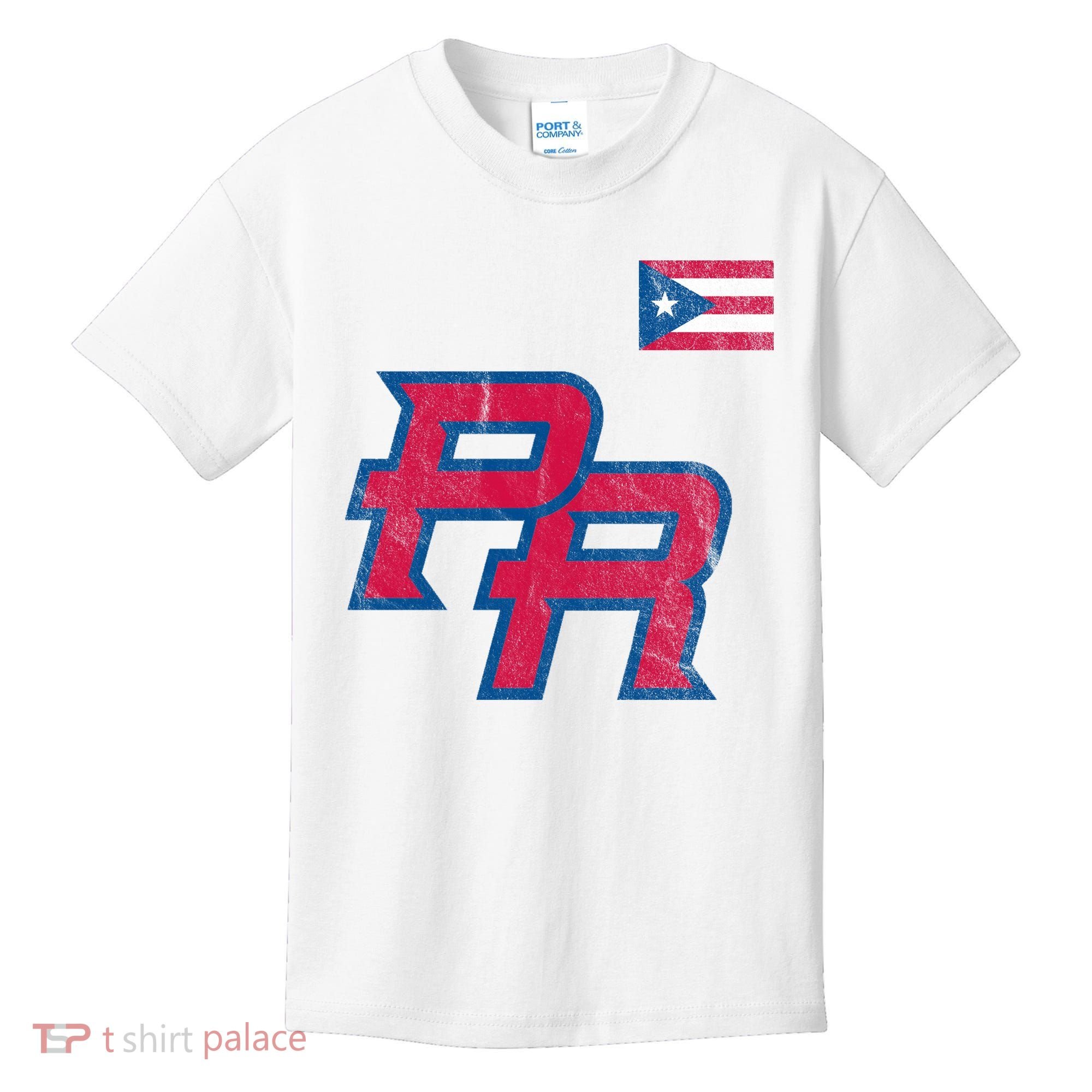 Puerto Rico Baseball Flag Pride Boricua Puerto Rico Kids T-Shirt