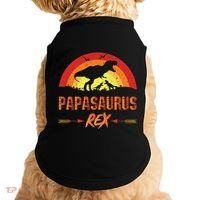 Papasaurus Rex 2 Sunset For Fathers Day Daddysaurus Gift Doggie Tank thumb 0