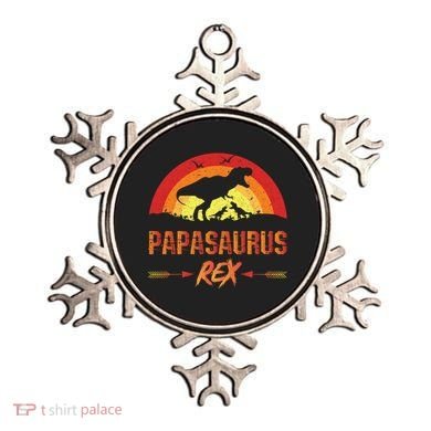 Papasaurus Rex 2 Sunset For Fathers Day Daddysaurus Gift Ornament