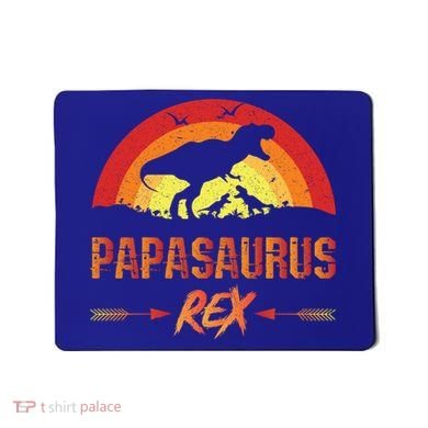 Papasaurus Rex 2 Sunset For Fathers Day Daddysaurus Gift Mousepad