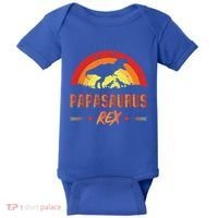 Papasaurus Rex 2 Sunset For Fathers Day Daddysaurus Gift Baby Bodysuit thumb 0