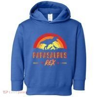 Papasaurus Rex 2 Sunset For Fathers Day Daddysaurus Gift Toddler Hoodie thumb 0