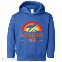 Papasaurus Rex 2 Sunset For Fathers Day Daddysaurus Gift Toddler Hoodie thumb 0