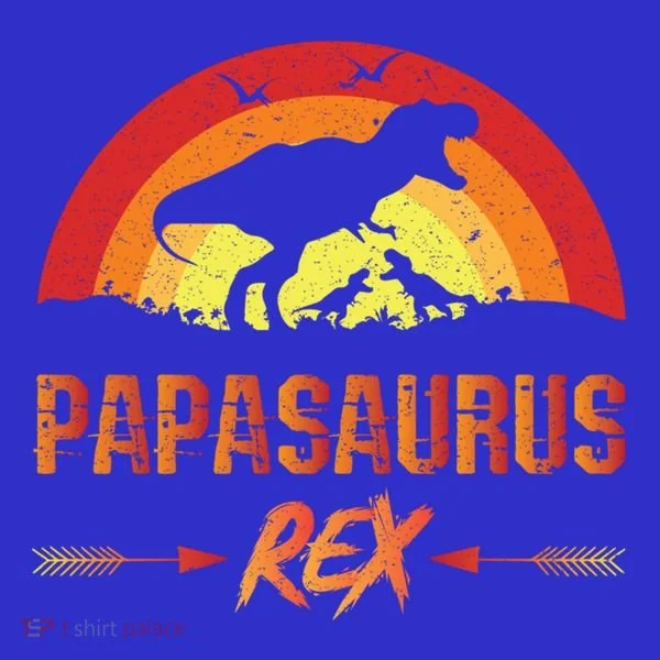 Papasaurus Rex 2 Sunset For Fathers Day Daddysaurus Gift Toddler Hoodie