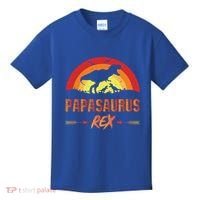 Papasaurus Rex 2 Sunset For Fathers Day Daddysaurus Gift Kids T-Shirt thumb 0