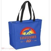 Papasaurus Rex 2 Sunset For Fathers Day Daddysaurus Gift Tote Bag thumb 2