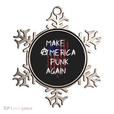 Punk Rocker 80s Design With Make America Punk Again Flag Ornament