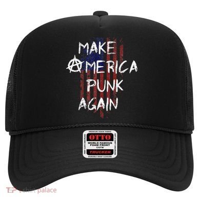 Punk Rocker 80s Design With Make America Punk Again Flag Hat