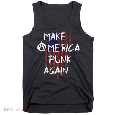 Punk Rocker 80s Design With Make America Punk Again Flag Tank Top
