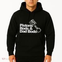 Pistons Rods And Dad Bods Engineer Classic Car Hoodie thumb 2