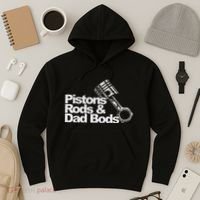 Pistons Rods And Dad Bods Engineer Classic Car Hoodie thumb 3