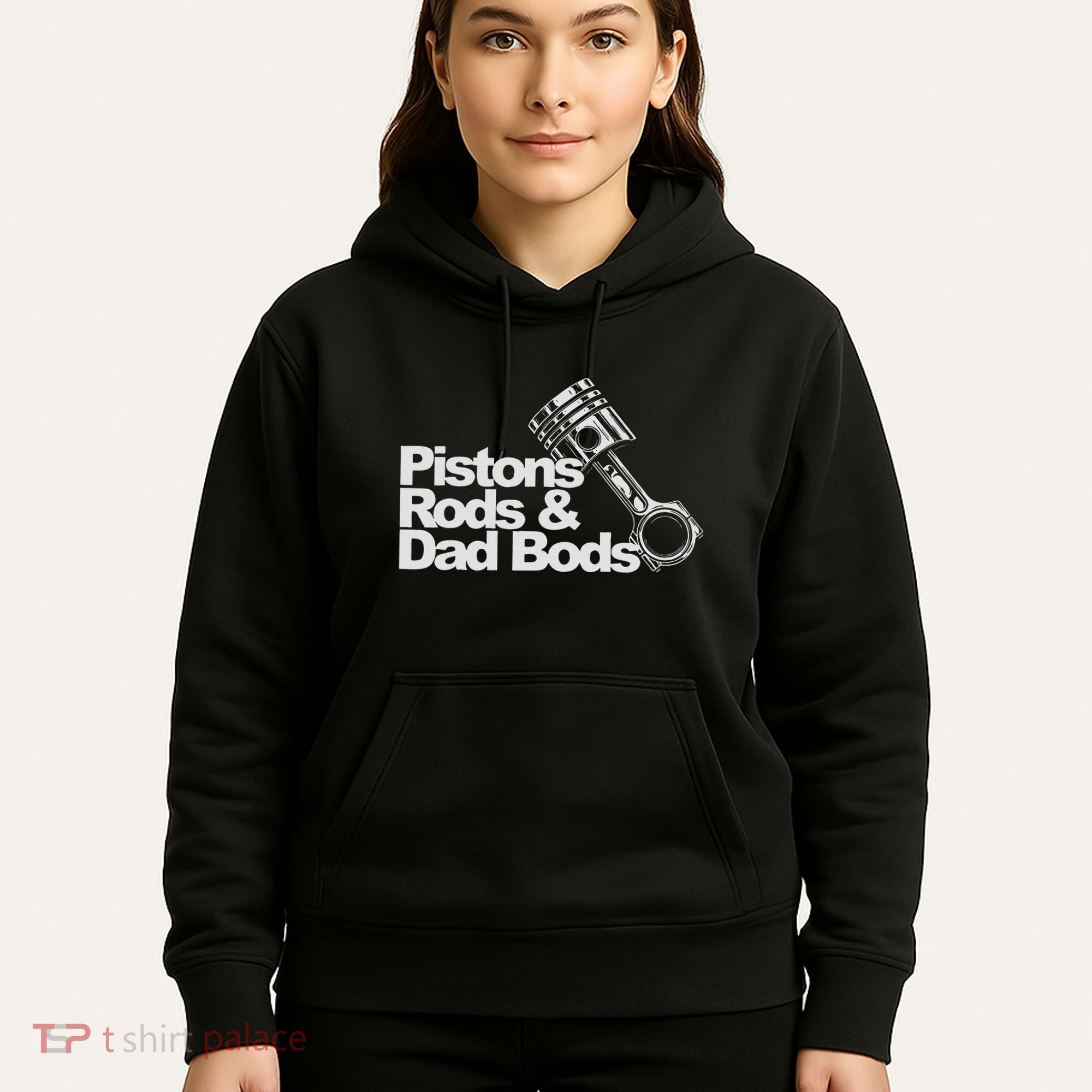 Pistons Rods And Dad Bods Engineer Classic Car Hoodie