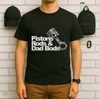 Pistons Rods And Dad Bods Engineer Classic Car T-Shirt thumb 6