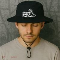 Pistons Rods And Dad Bods Engineer Classic Car Bucket Hat thumb 2