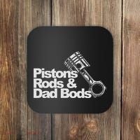 Pistons Rods And Dad Bods Engineer Classic Car Coaster thumb 0