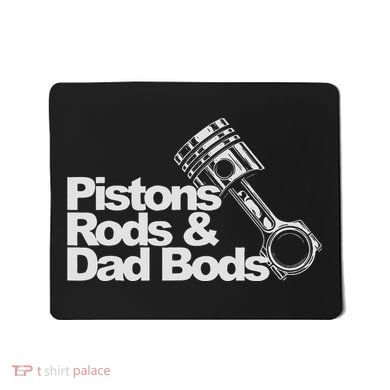 Pistons Rods And Dad Bods Engineer Classic Car Mousepad