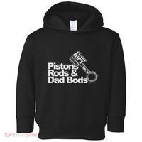 Pistons Rods And Dad Bods Engineer Classic Car Toddler Hoodie thumb 0