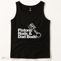 Pistons Rods And Dad Bods Engineer Classic Car Tank Top thumb 2