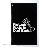 Pistons Rods And Dad Bods Engineer Classic Car Golf Towel thumb 0
