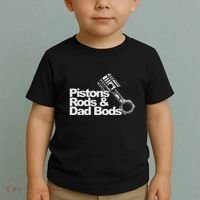 Pistons Rods And Dad Bods Engineer Classic Car Toddler T-Shirt thumb 2