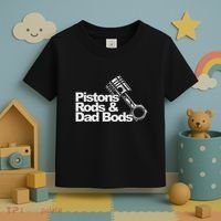 Pistons Rods And Dad Bods Engineer Classic Car Toddler T-Shirt thumb 3