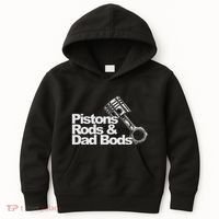 Pistons Rods And Dad Bods Engineer Classic Car Kids Hoodie thumb 0