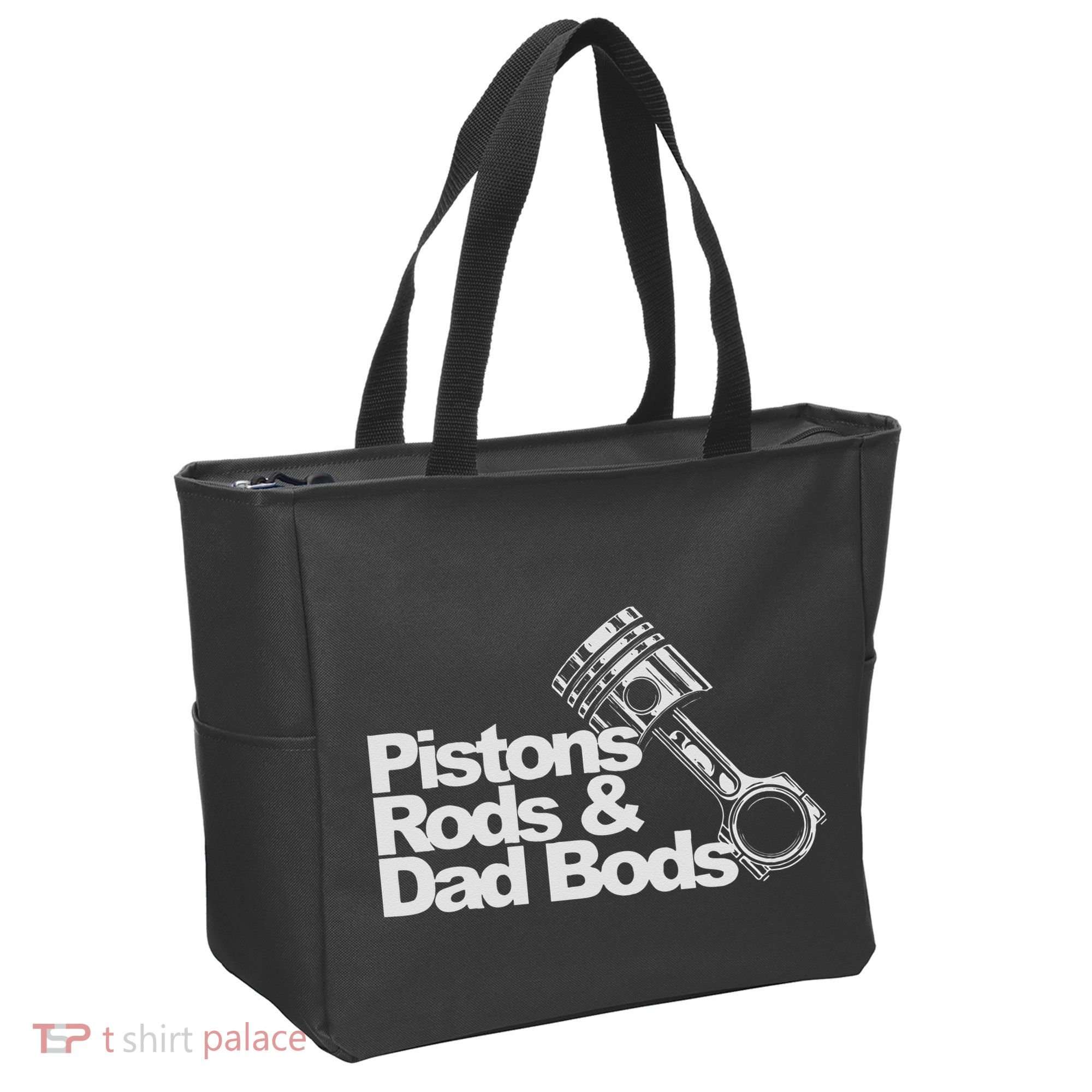 Pistons Rods And Dad Bods Engineer Classic Car Tote Bag