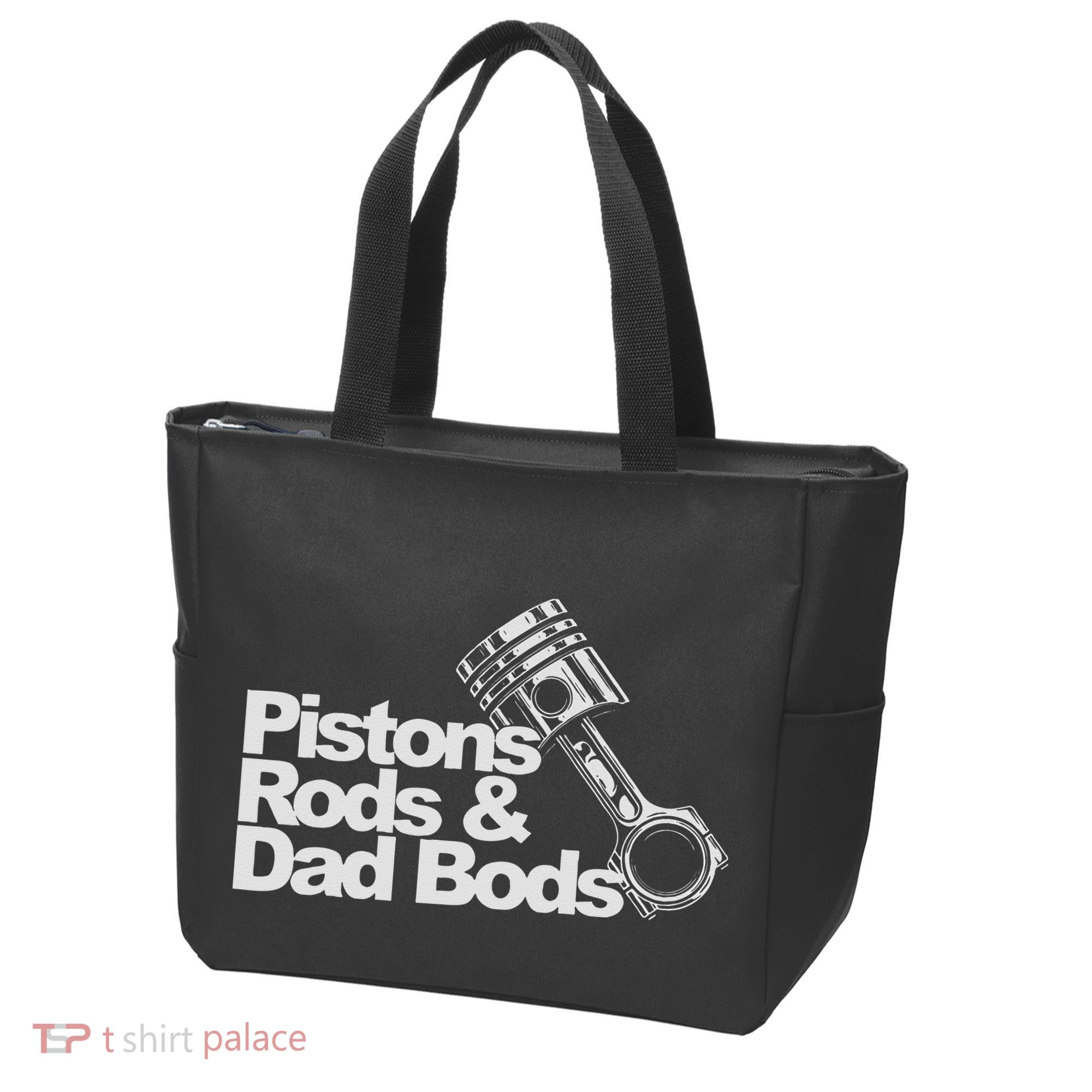 Pistons Rods And Dad Bods Engineer Classic Car Tote Bag