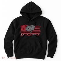 Pickleball Red American Flag Pickle Ball Hoodie thumb 0