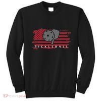 Pickleball Red American Flag Pickle Ball Sweatshirt thumb 0