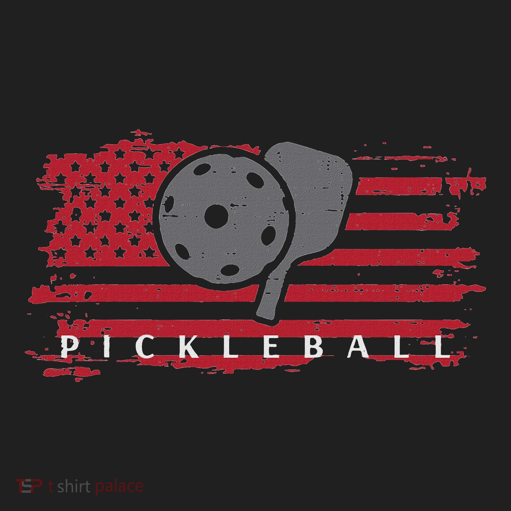 Pickleball Red American Flag Pickle Ball Hat
