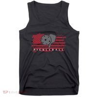 Pickleball Red American Flag Pickle Ball Tank Top thumb 0