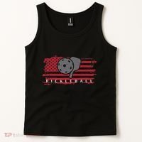 Pickleball Red American Flag Pickle Ball Tank Top thumb 2