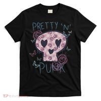 Punk Rock And Roll Music Pretty N Punk Skull Women Girl T-Shirt thumb 0