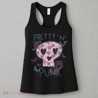 Punk Rock And Roll Music Pretty N Punk Skull Women Girl Women's Tank Top thumb 3