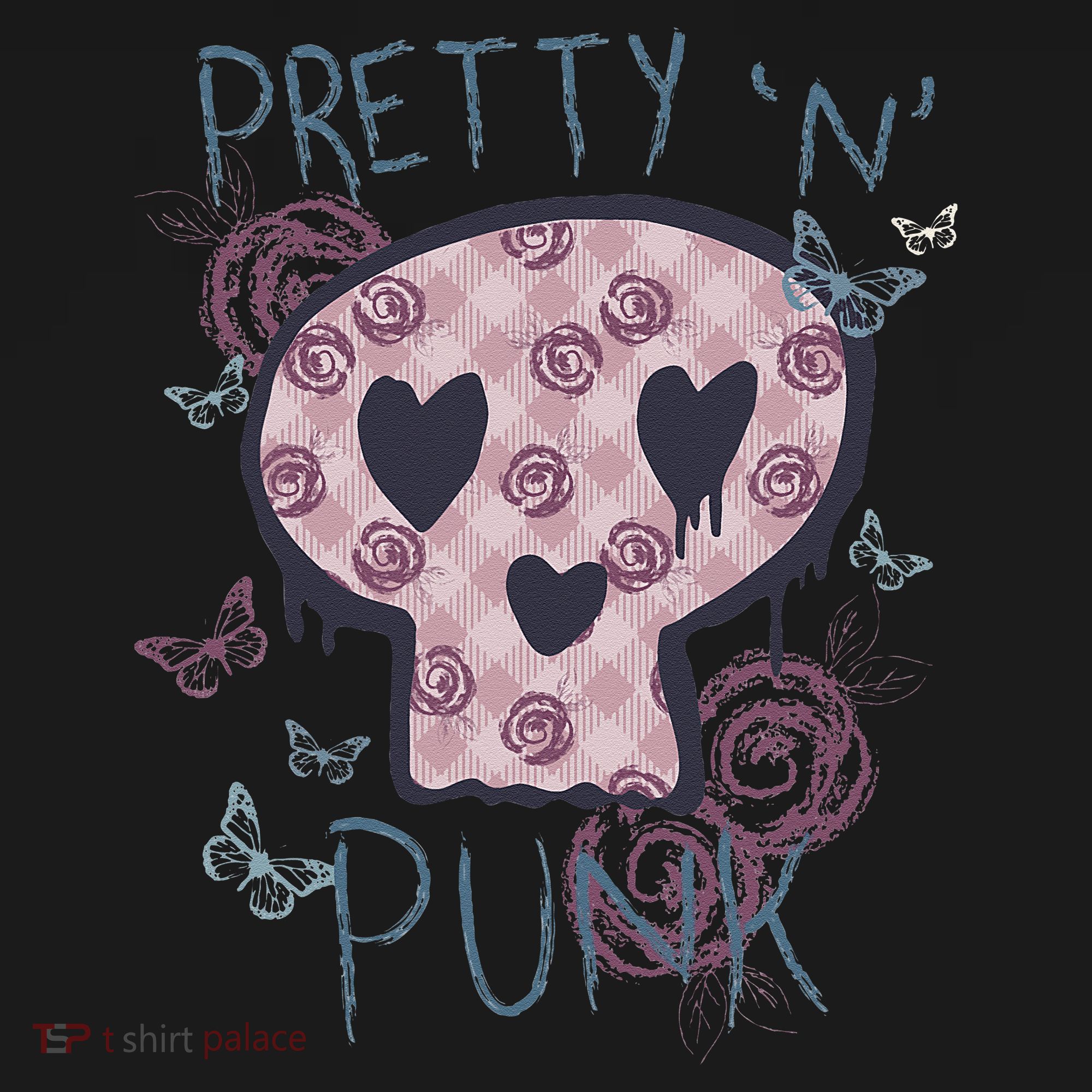 Punk Rock And Roll Music Pretty N Punk Skull Women Girl Women's Tank Top