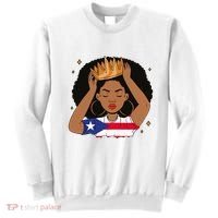 Puerto Rican Afro Hair Latina Melanin Pride Crown Sweatshirt thumb 0