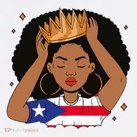 Puerto Rican Afro Hair Latina Melanin Pride Crown Sweatshirt thumb 3