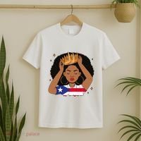 Puerto Rican Afro Hair Latina Melanin Pride Crown T-Shirt thumb 2