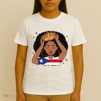 Puerto Rican Afro Hair Latina Melanin Pride Crown T-Shirt thumb 4
