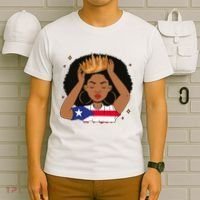 Puerto Rican Afro Hair Latina Melanin Pride Crown T-Shirt thumb 6