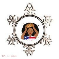 Puerto Rican Afro Hair Latina Melanin Pride Crown Ornament thumb 0
