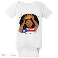 Puerto Rican Afro Hair Latina Melanin Pride Crown Baby Bodysuit thumb 0